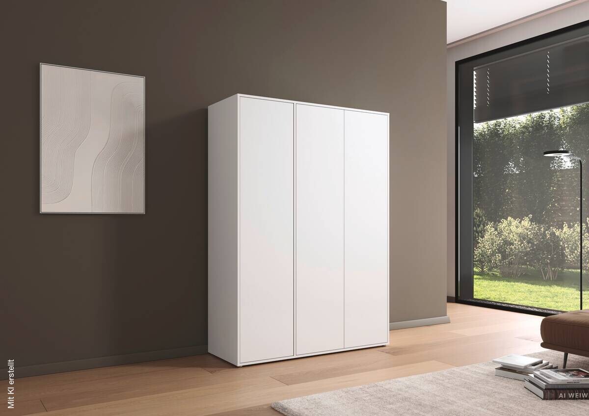 Kleiderschrank Nabila Alpinweiß B/H/T: ca. 140x194x53 cm