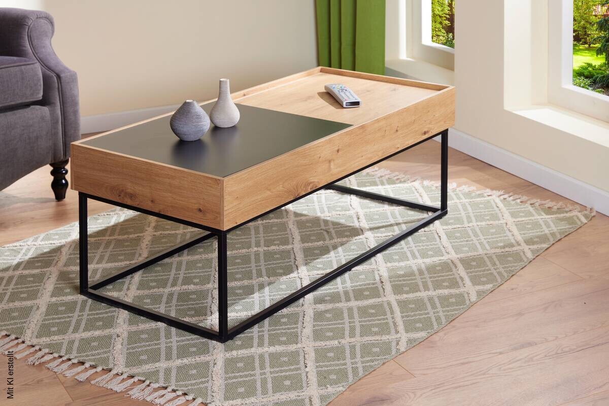 Couchtisch Filora Eiche beschichtet Optik B/H/L: ca. 50x40x110 cm