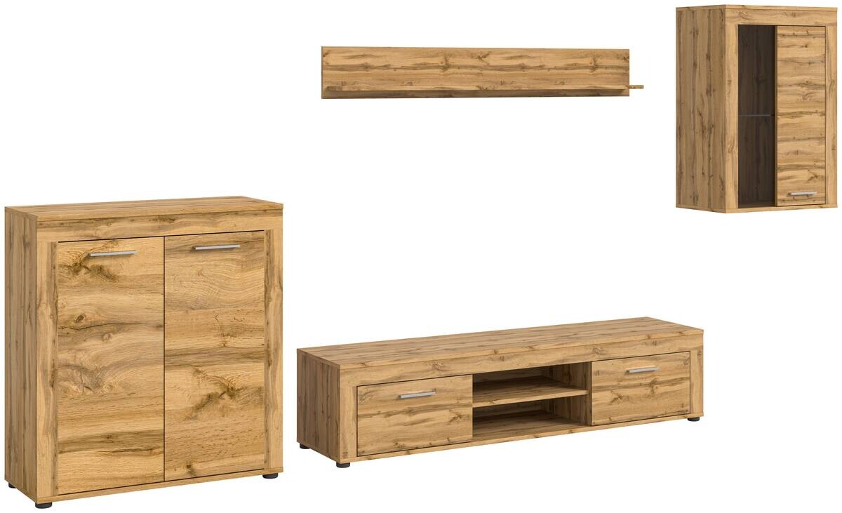 Wohnwand Jam Eiche Wotan Nachbildung B/H/T: ca. 330x169x35 cm