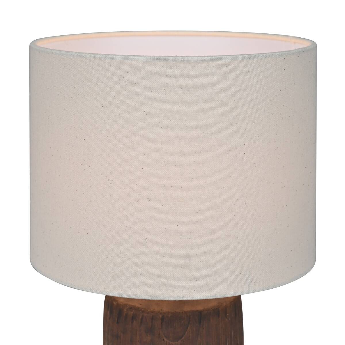 POCOline Tischleuchte Linara creme natur Zement H/D: ca. 35x21,5 cm E14 1 Brennstellen