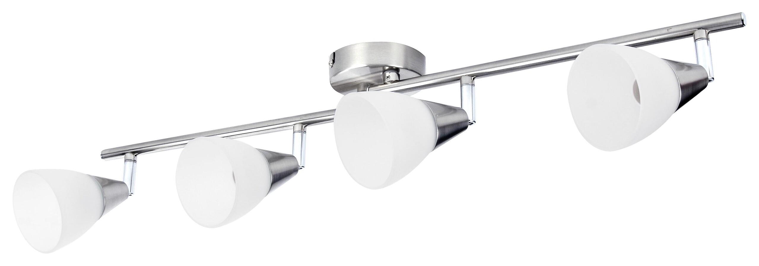 POCOline Spot 4-flg. Tadea nickel matt weiß Metall Glas B/H/L: ca. 9x20x70 cm E14 4 Brennstellen