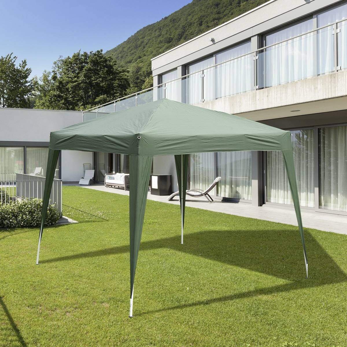Outsunny Pavillon grün Stahl B/H/L: ca. 240x250x240 cm