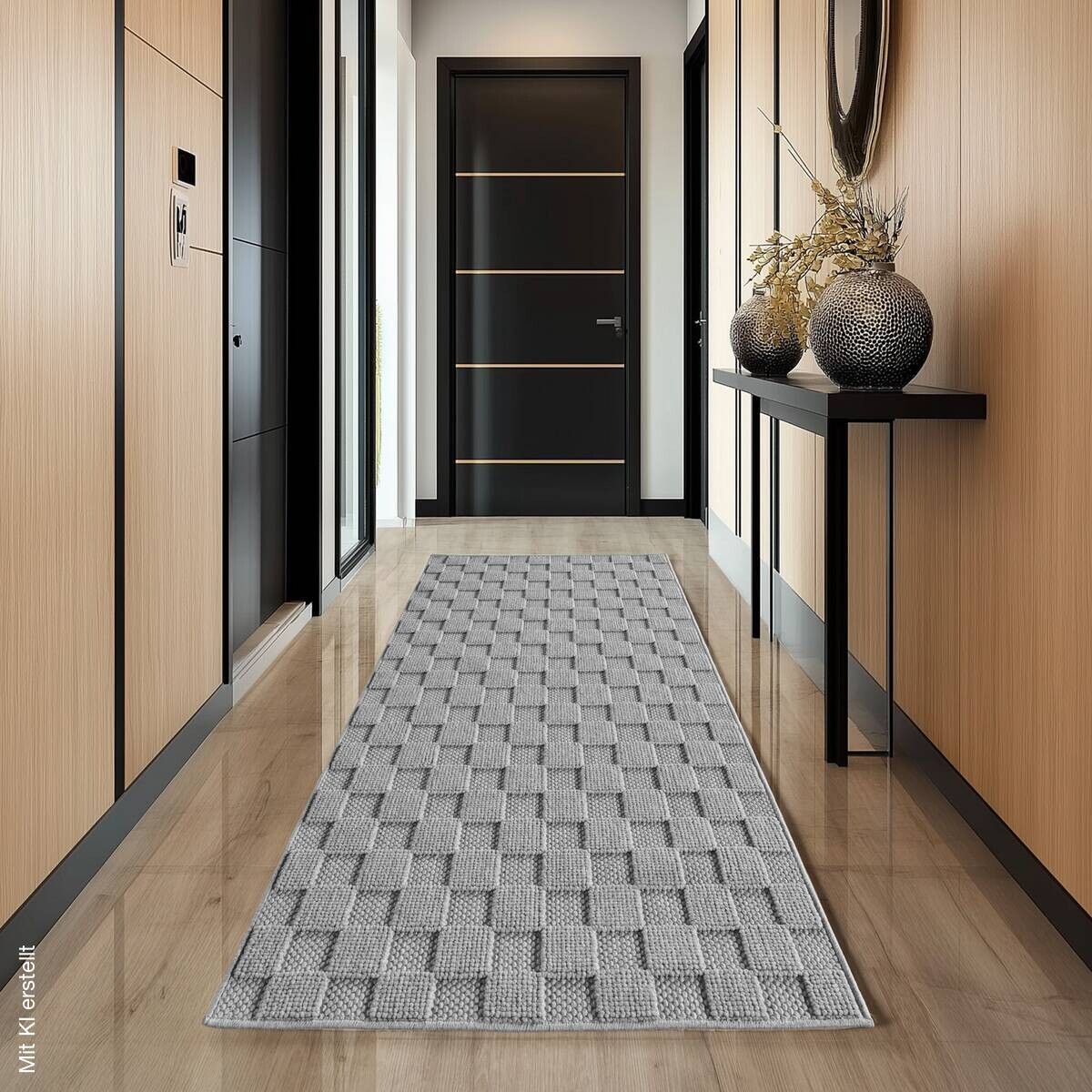Ayyildiz Kurzflorteppich HELIX silber B/H/L: ca. 80x0,7x250 cm