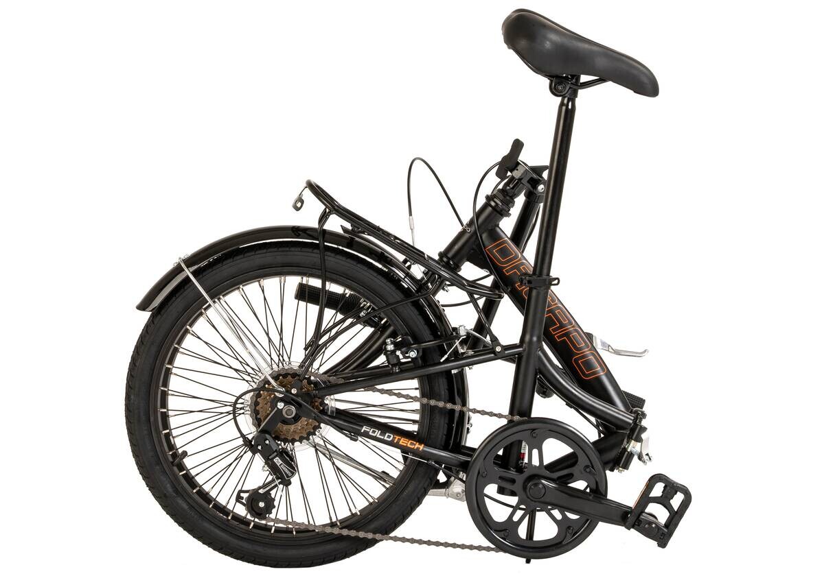 DaCapo Faltrad Foldtech Foldech 20 Zoll Rahmenhöhe 32 cm 6 Gänge schwarz schwarz ca. 20 Zoll