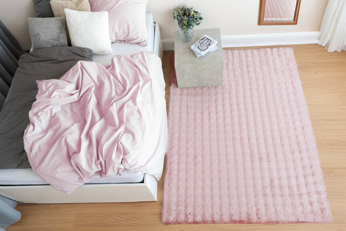 Padiro Hochflorteppich Hailey 125 rosa B/H/L: ca. 200x3x290 cm