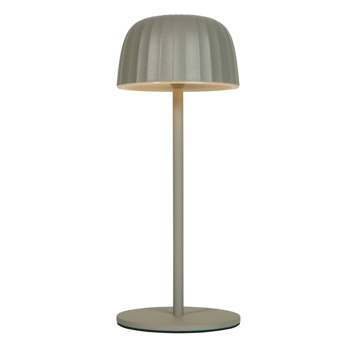 LED-Tischleuchte grau weiß B/H/L: ca. 10,8x27x10,8 cm