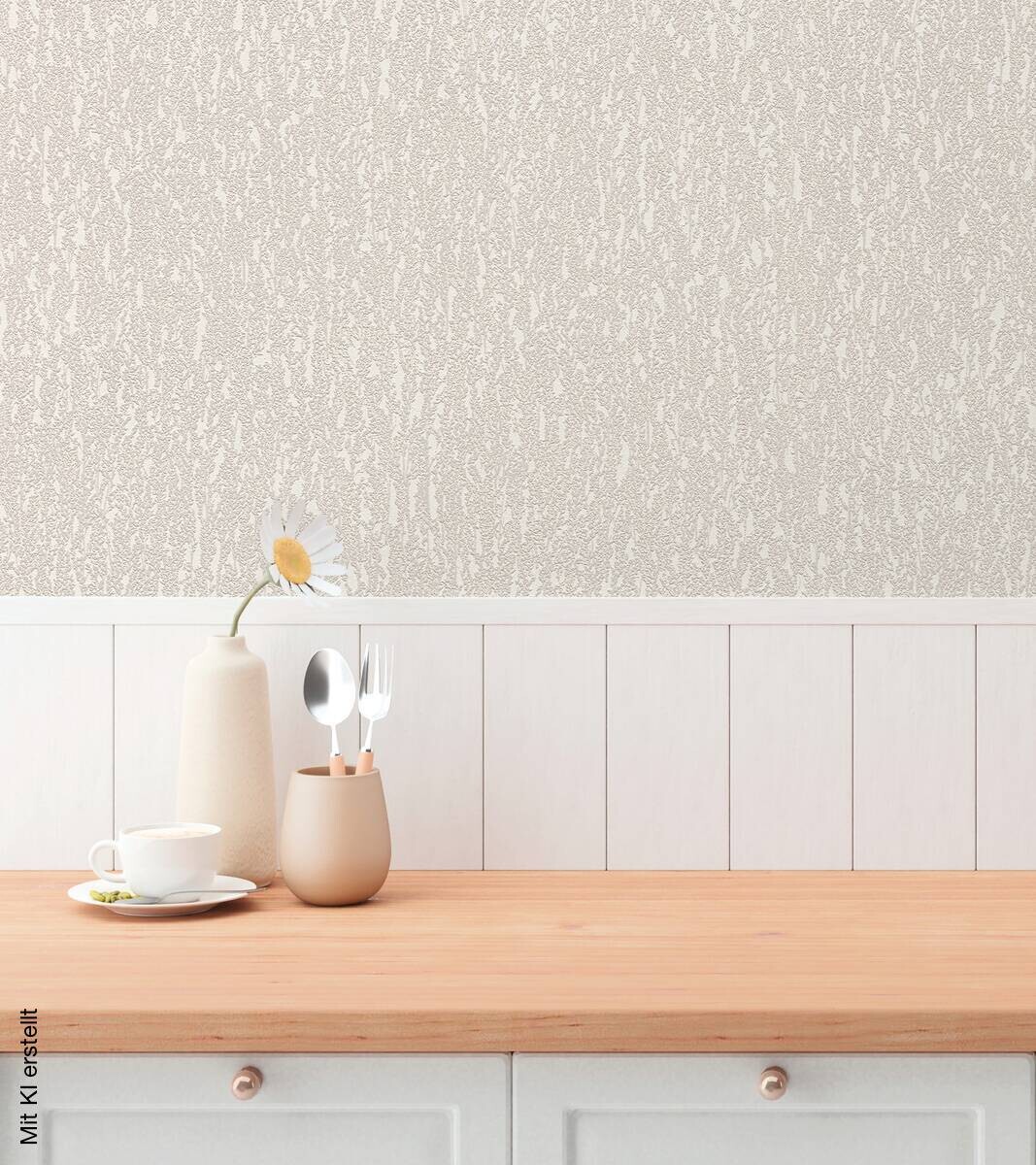 A.S.Creation Vliestapete grau creme B/H/D: ca. 53x1005x9,3 cm