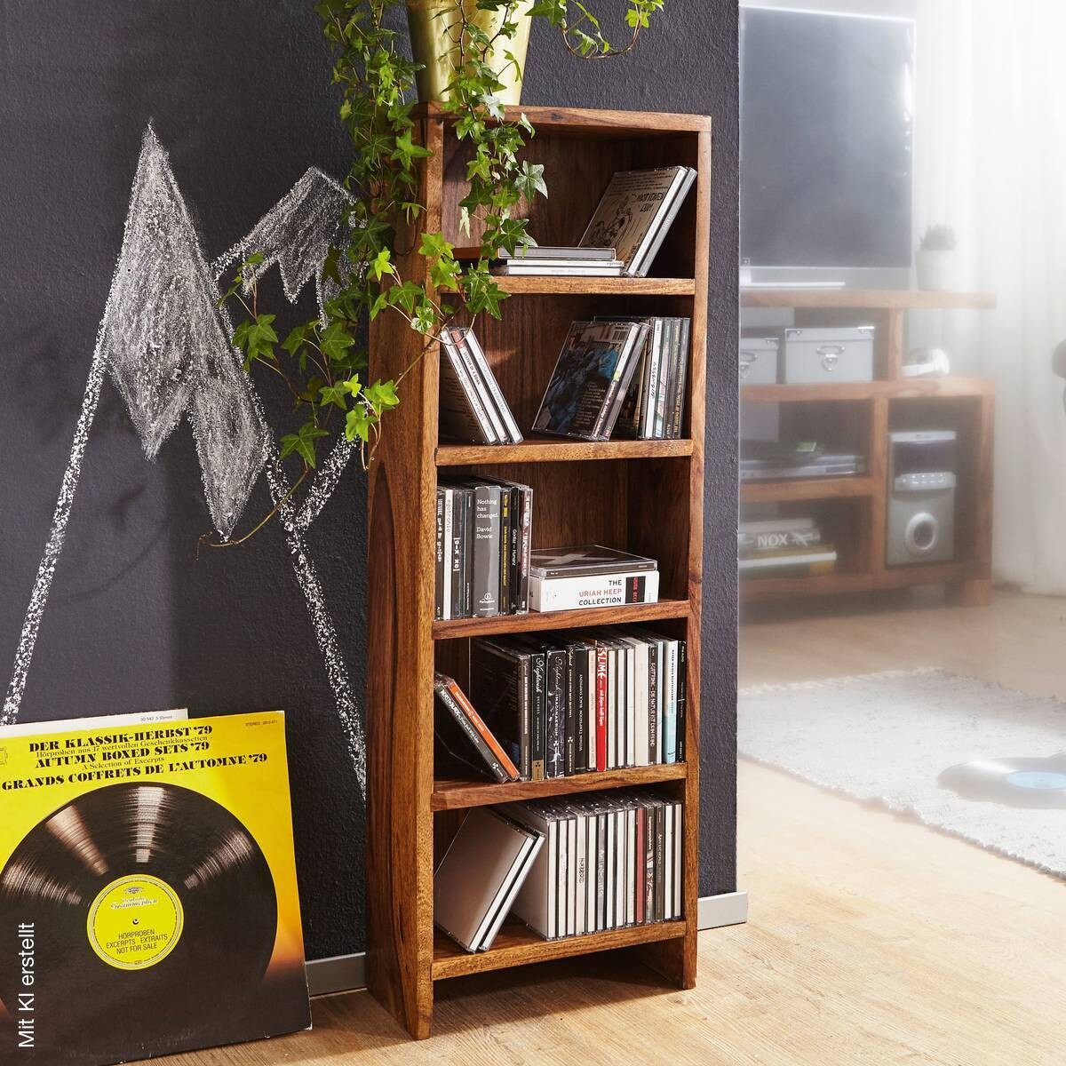 CD Regal natur B/H/T: ca. 30x90x17 cm