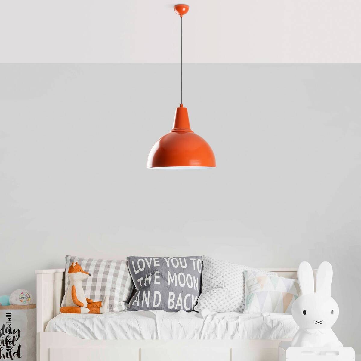 Opviq Pendelleuchte orange B/H/T: ca. 30x121x30 cm E27 1 Brennstellen