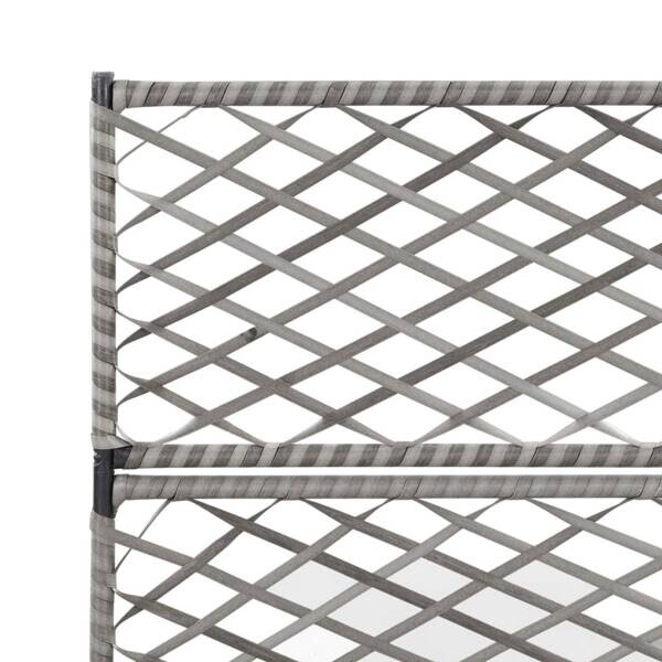 Hochbeet mit Rankgitter grau Polyrattan B/H/L: ca. 30x130x83 cm