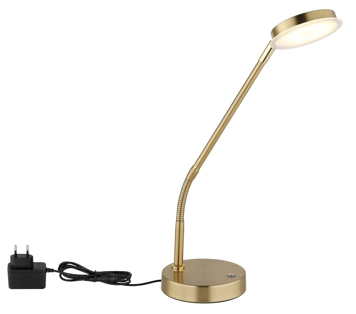 GLOBO Tischleuchte messing Metall B/H/L: ca. 13x53,5x43 cm 1 Brennstellen