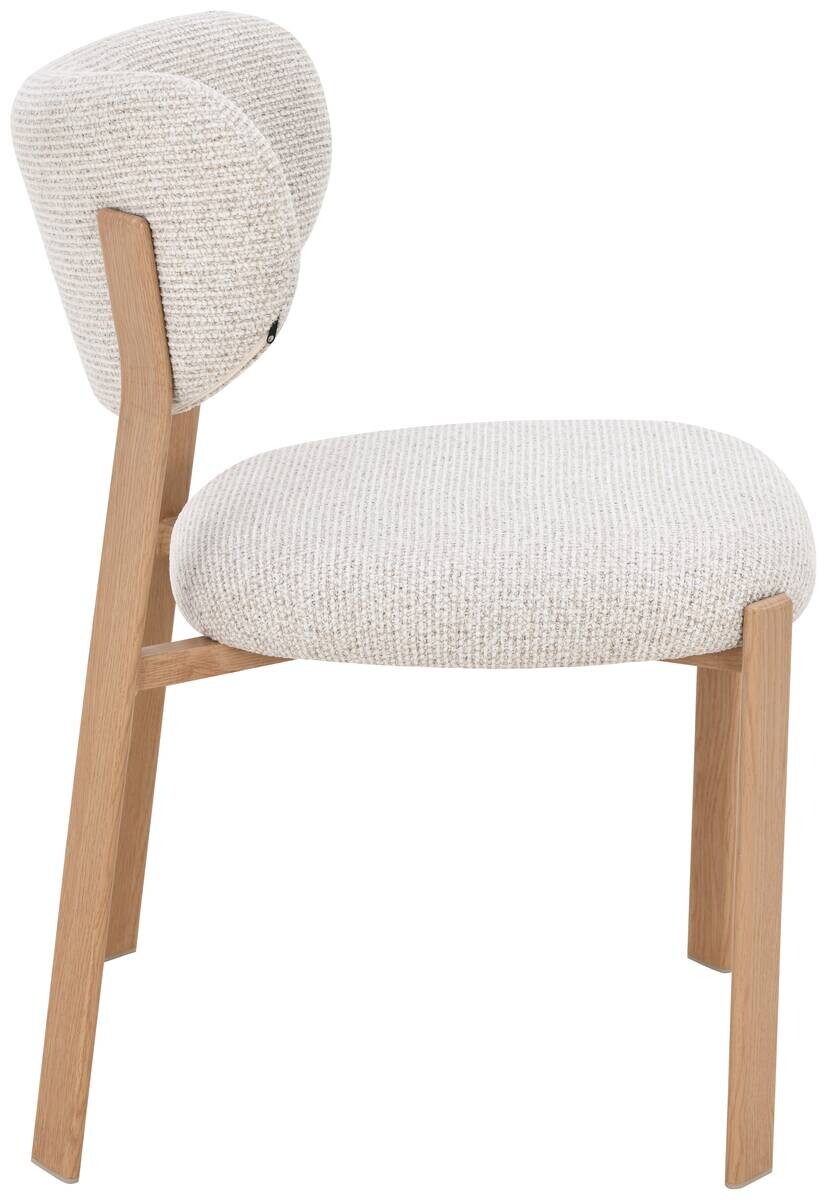 Stuhl Mila beige Webstoff B/H/T: ca. 50x81,5x60 cm