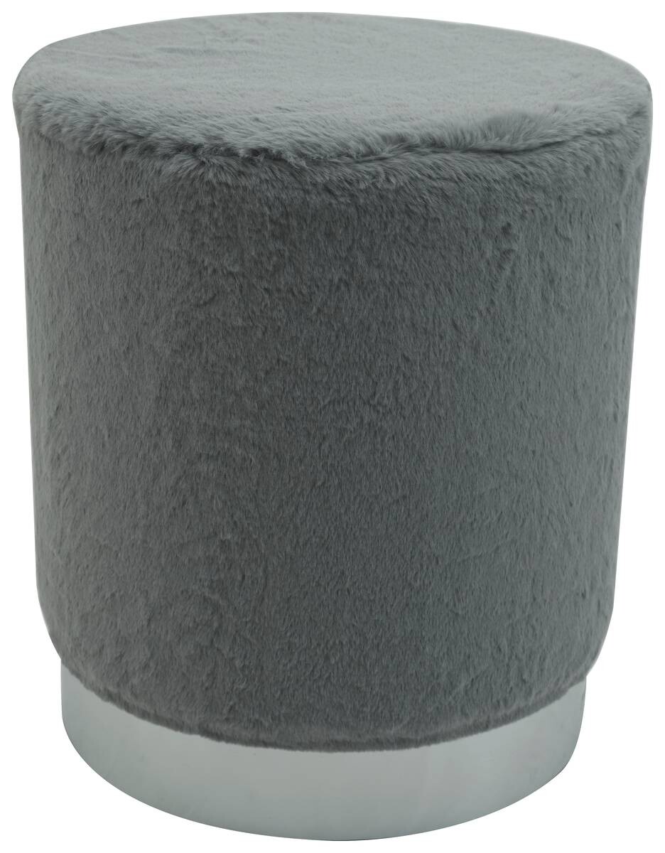 Sitzhocker grau H/D: ca. 42x36 cm