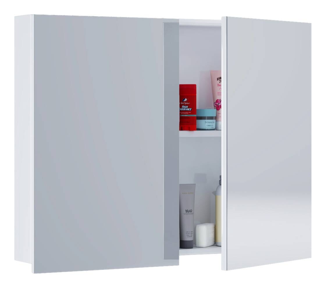 Spiegelschrank Badinos weiß B/H/T: ca. 80x62x12 cm