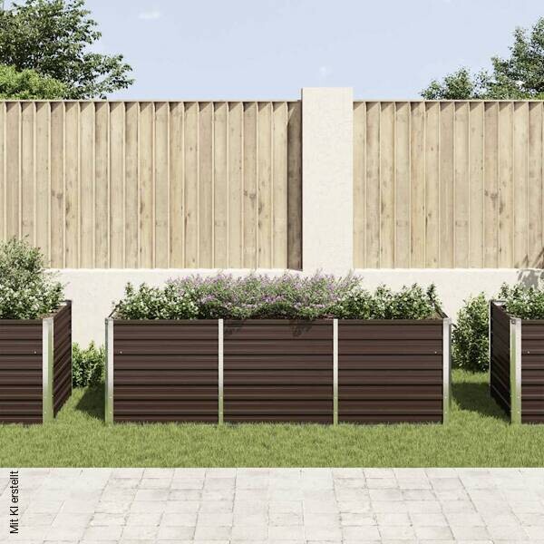 Hochbeet braun Stahl B/H/L: ca. 80x77x240 cm