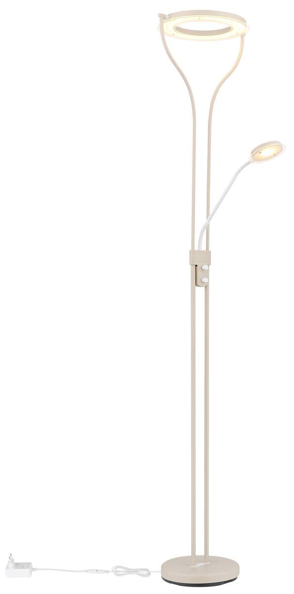 GLOBO Stehlampe weiß sand Satiniert Glas Metall B/H/L: ca. 31x194x35 cm null 1 Brennstellen