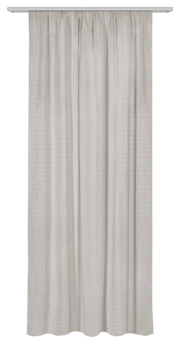 Dekovorhang Leo Silbergrau 100% Polyester B/L: ca. 135x245 cm