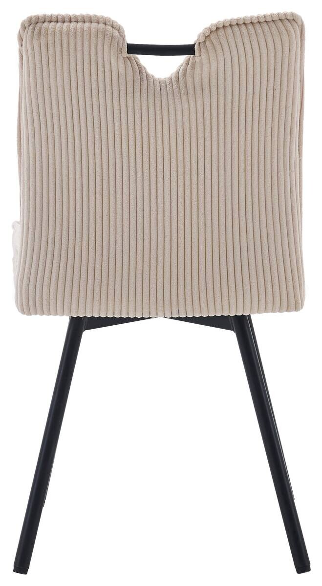 Stuhl Lara beige Kord B/H/T: ca. 47x89x58 cm