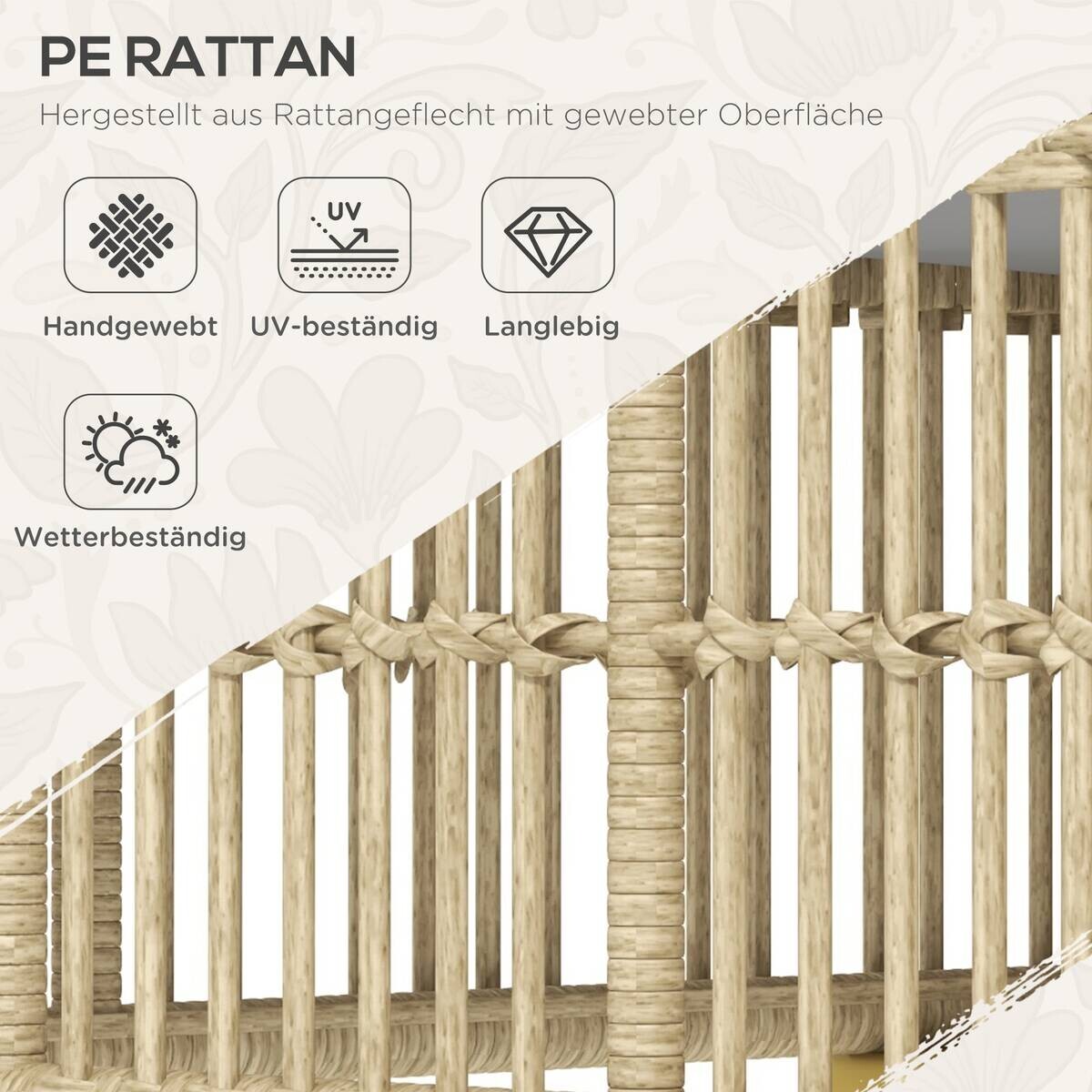 Outsunny Sitzgruppe grau Polyester B/H/L: ca. 73x73x73 cm