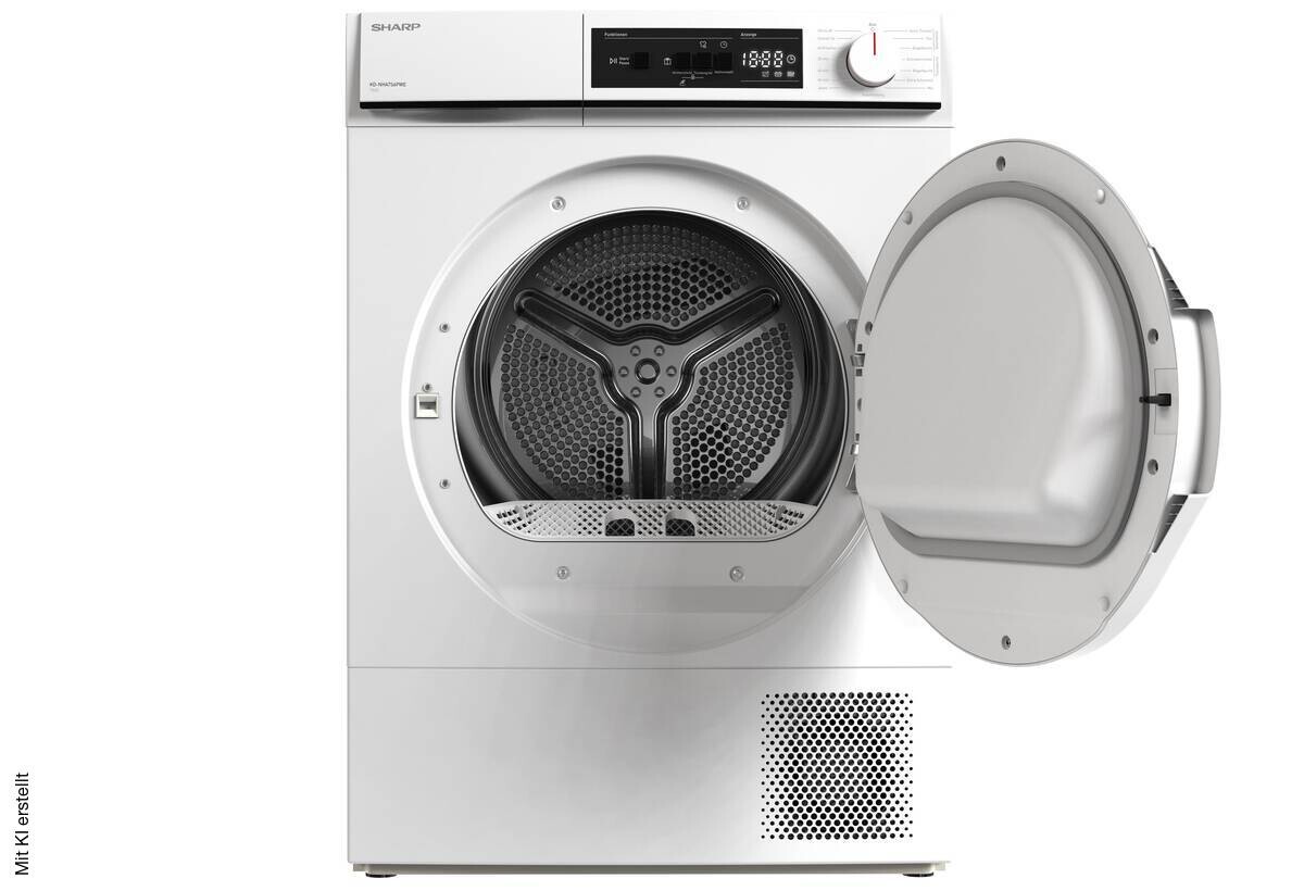 Sharp Wärmepumpentrockner NHA7S6PWE-DE EEK: E Spektrum: A bis G 7kg weiß B/H/T: ca. 60x85x53 cm