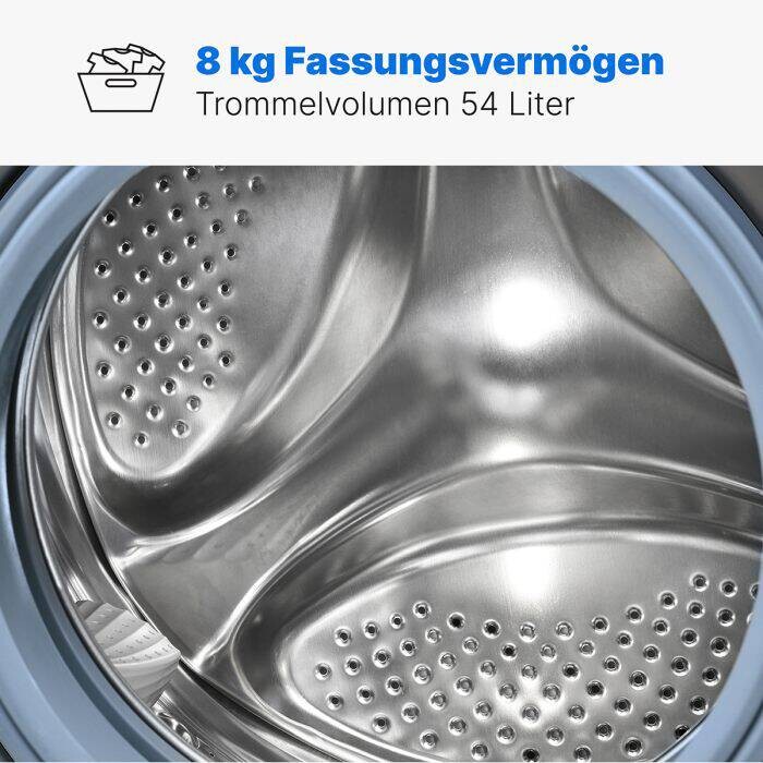 Bomann Waschmaschine WA 7185 T schwarz B/H/T: ca. 60x85x54 cm ca. 8 kg