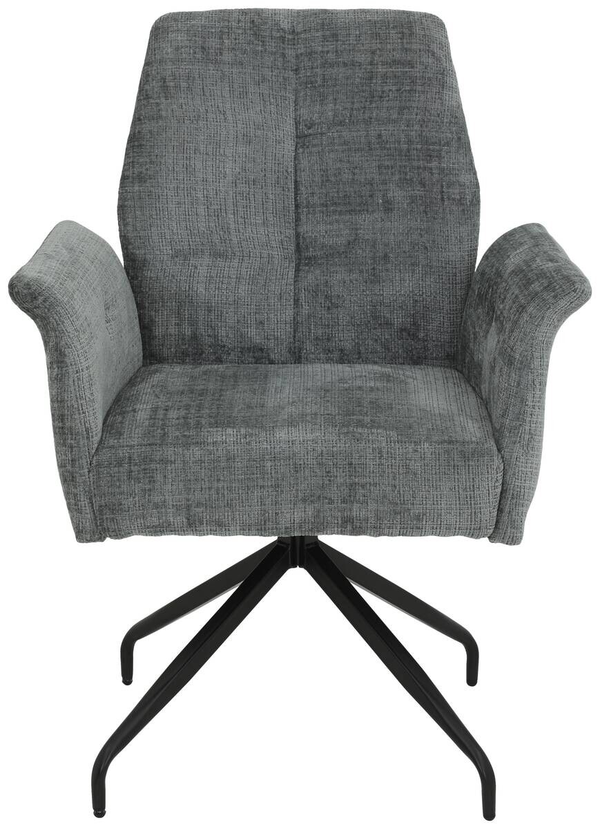 Armlehnstuhl Viktoria, 4er-Set hellgrau Microfaser Webstoff B/H/T: ca. 71x93x68 cm