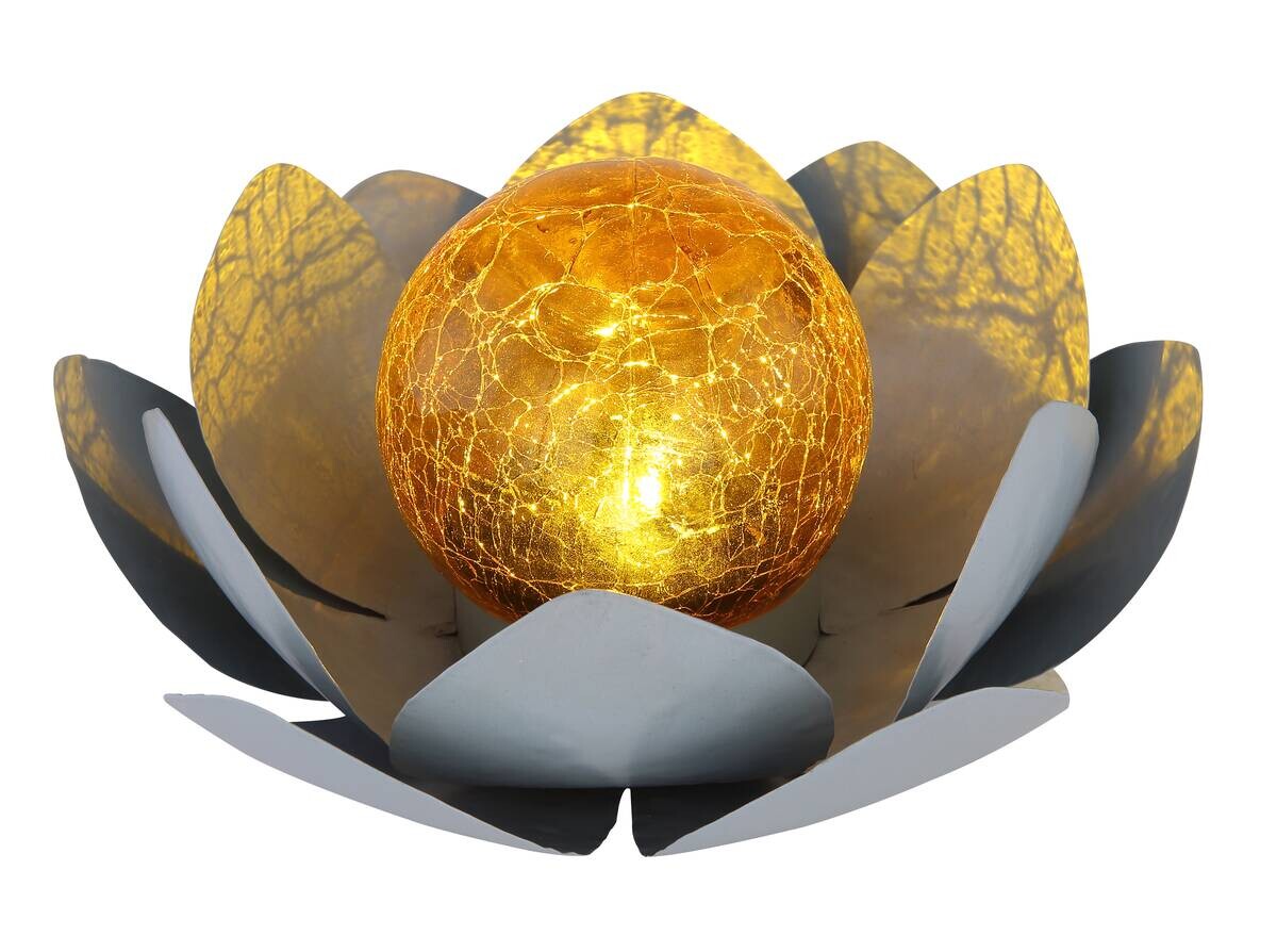 Solarleuchte orange grau B/H: ca. 25x9 cm