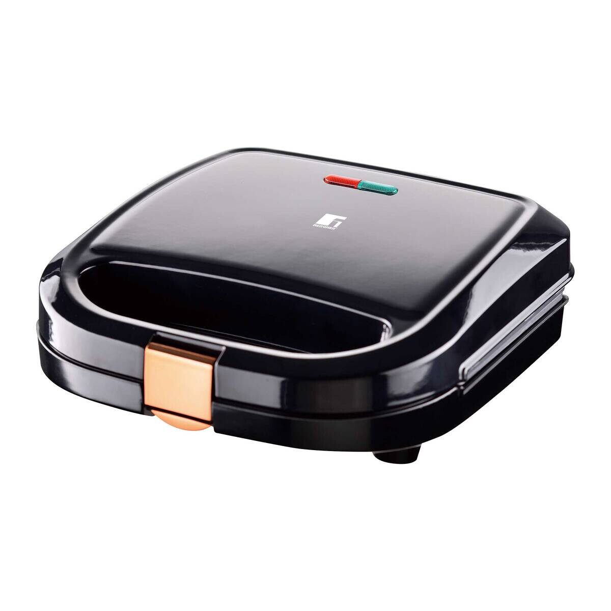 BERGNER Sandwichtoaster BG-53005-CP schwarz Kupfer Aluminium Kunststoff B/H/L: ca. 22x9x22 cm