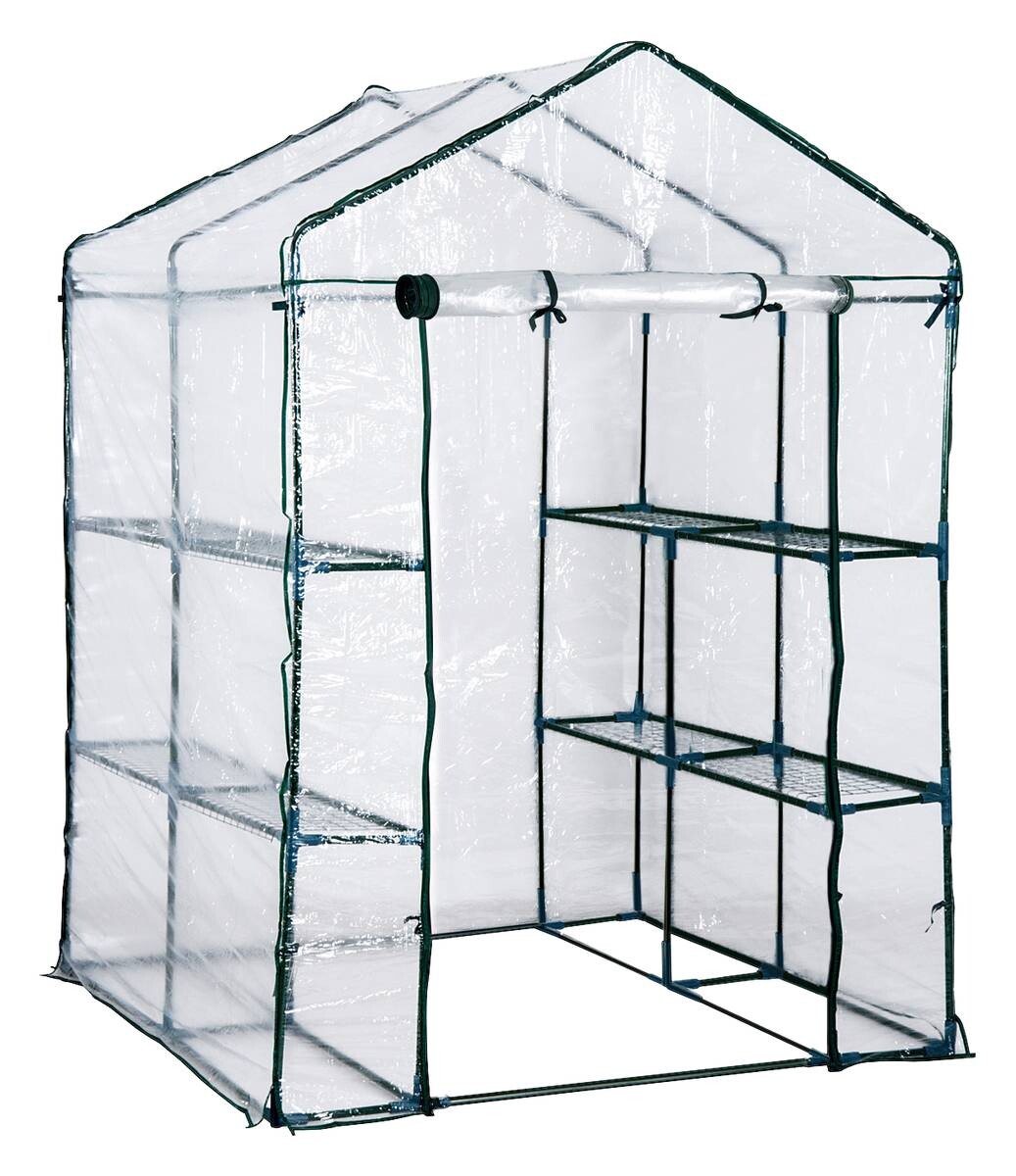 Outsunny Gewächshaus B/H/L: ca. 143x195x143 cm dunkelgrün