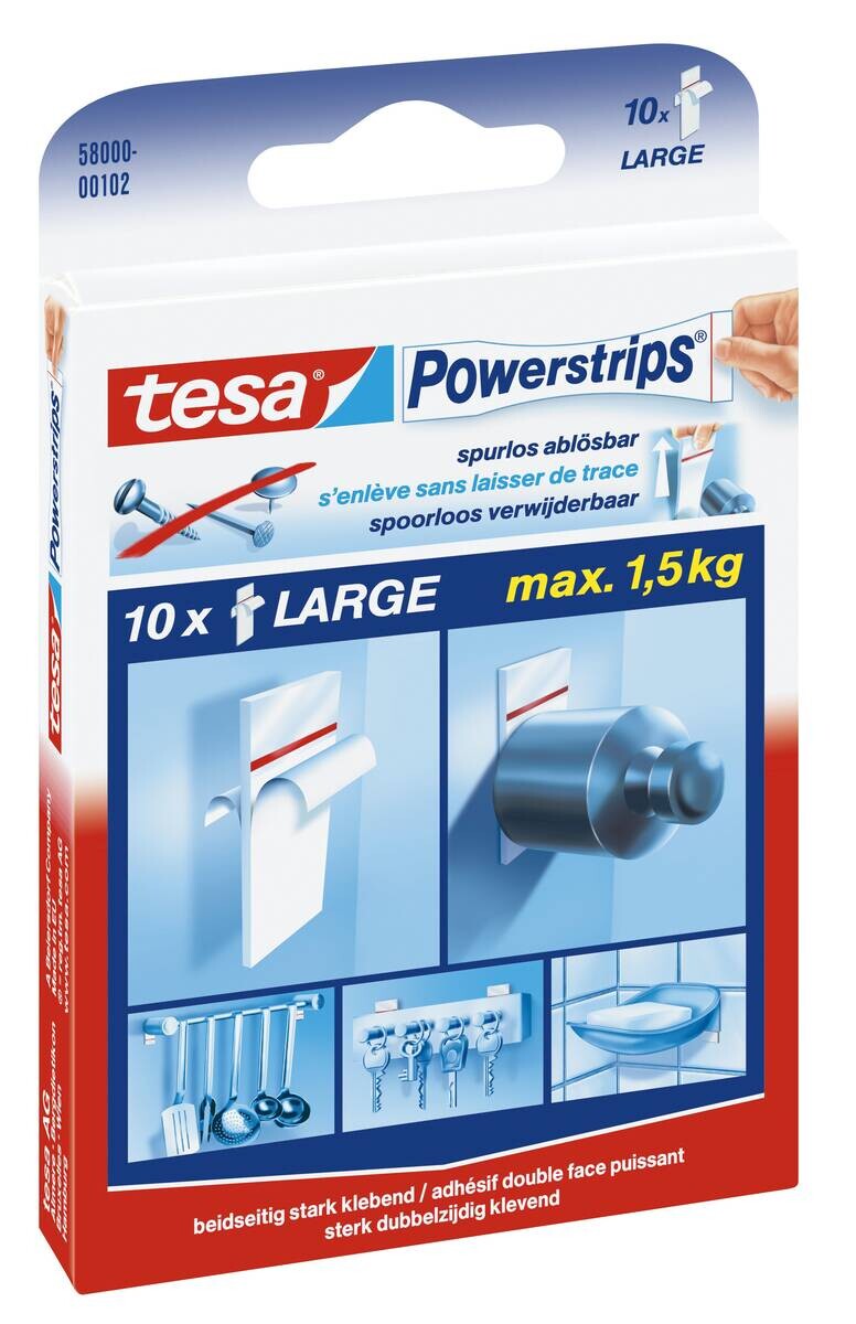 Powerstrips weiß Kunststoff B/H/L: ca. 20x50x0,7 cm