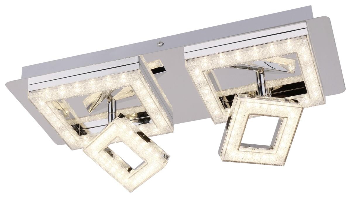 POCOline Deckenleuchte Timo Chrom klar Metall Acryl B/L: ca. 19x44 cm