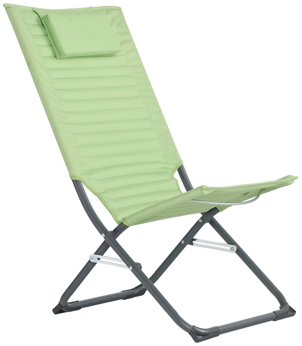 POCOline Campingstuhl dunkelgrau Stahlrohr B/H/L: ca. 70x86x48 cm