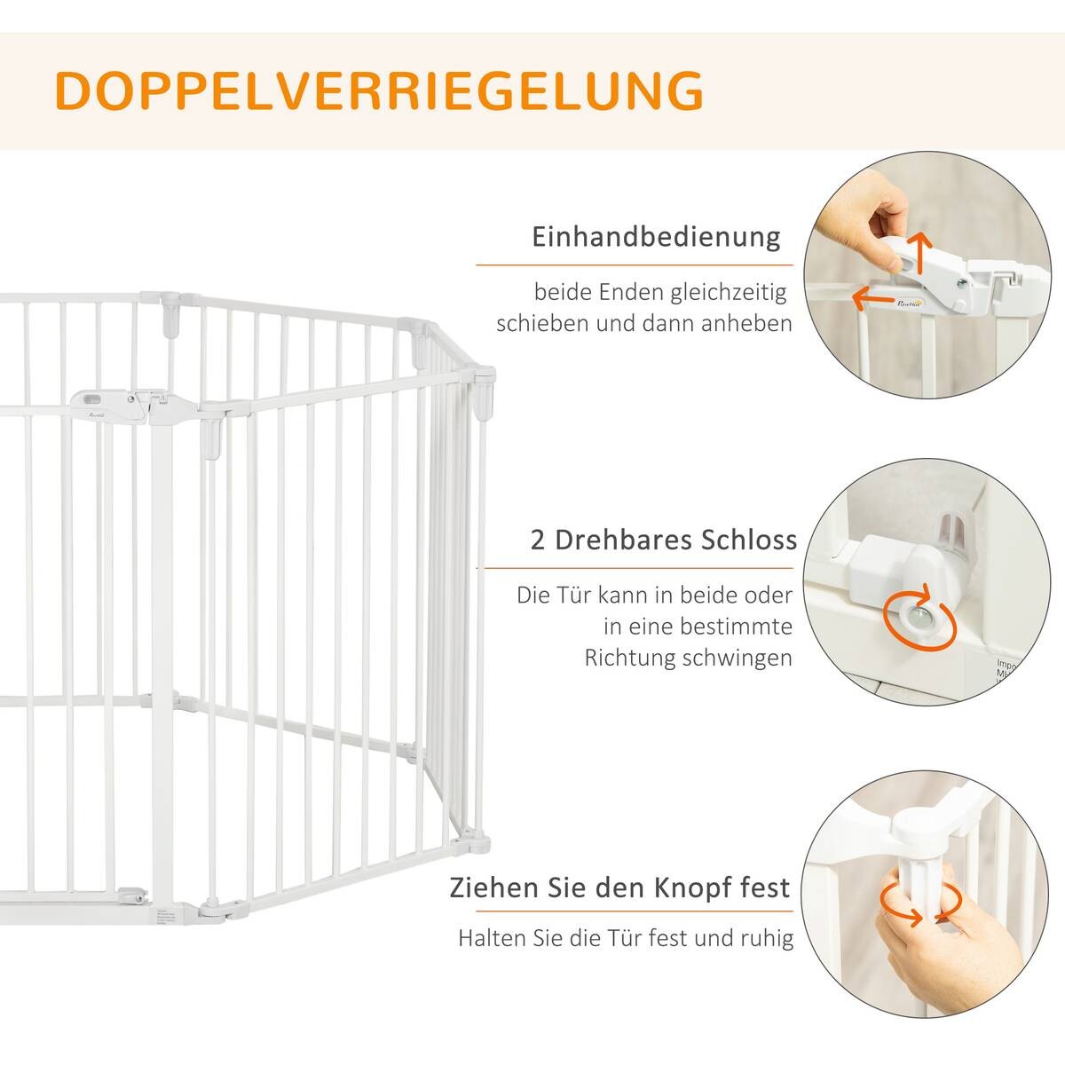 PawHut Hunde Absperrgitter