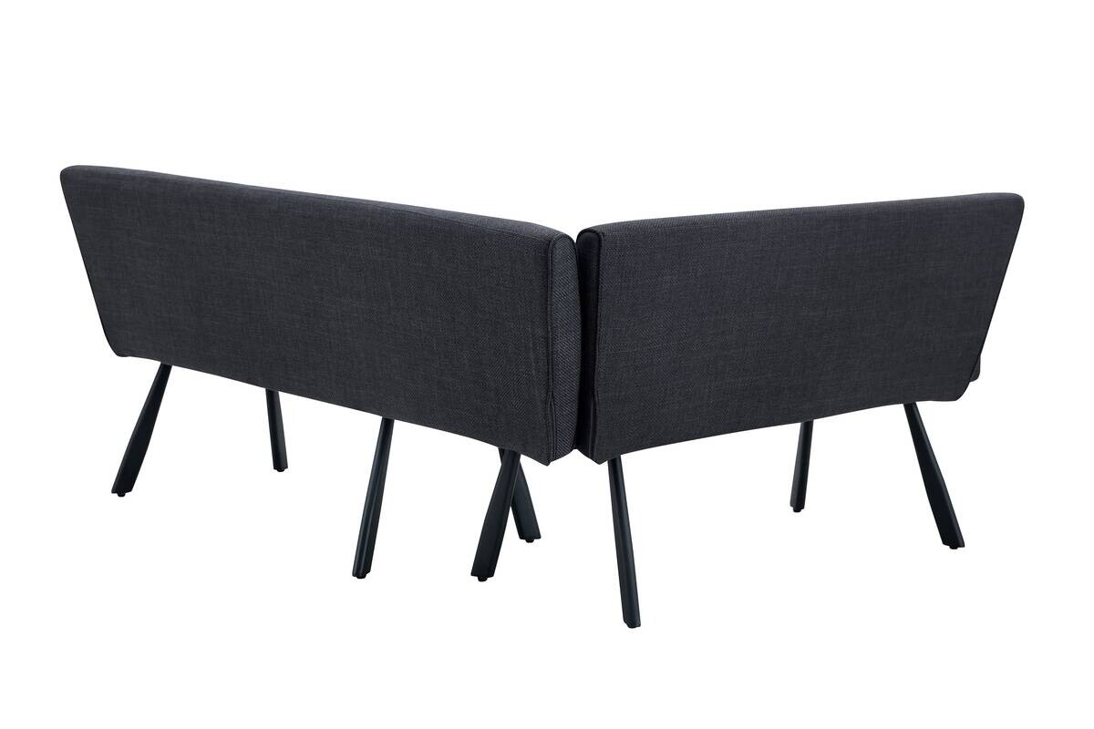 Eckbank Amilia anthrazit B/H/L: ca. 181x48x140 cm