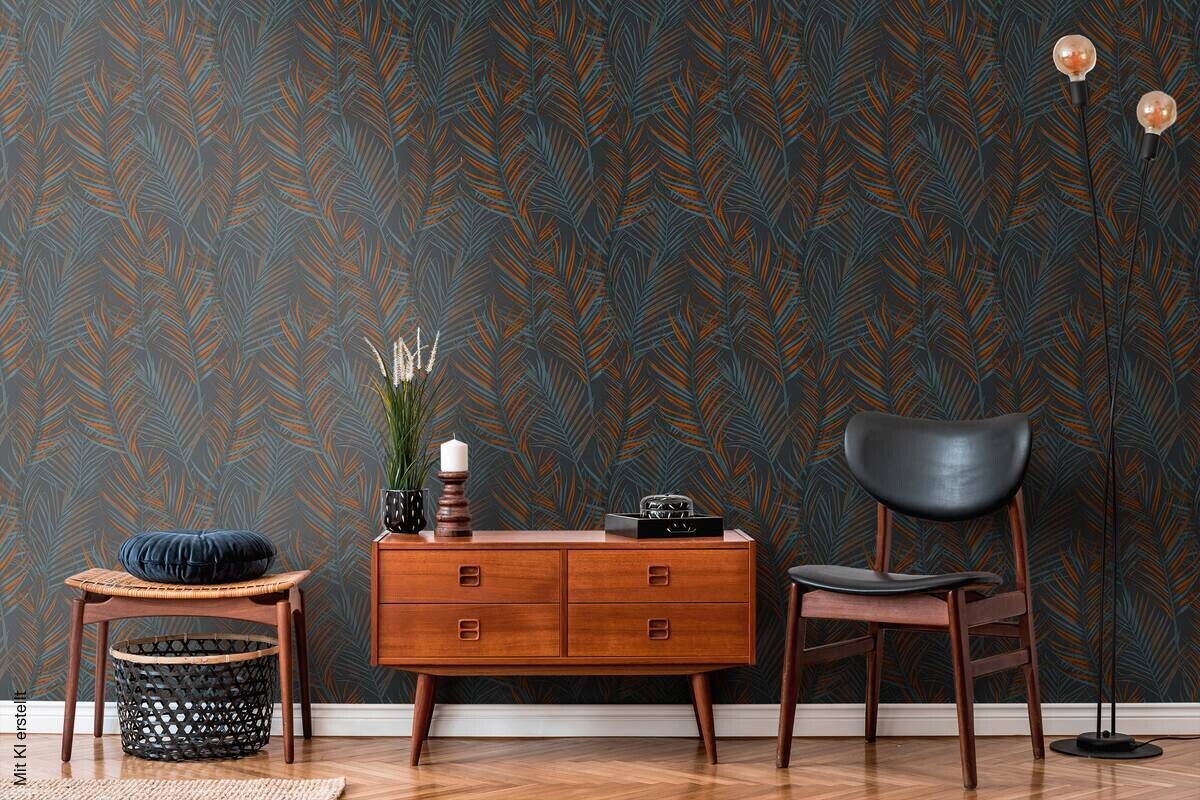A.S.Creation Vliestapete Attractive 2 Floral schwarz B/L: ca. 53x1005 cm