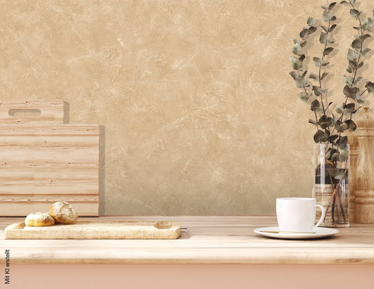 UGEPA Vinyltapete Struktur sandbeige B/L: ca. 53x1005 cm