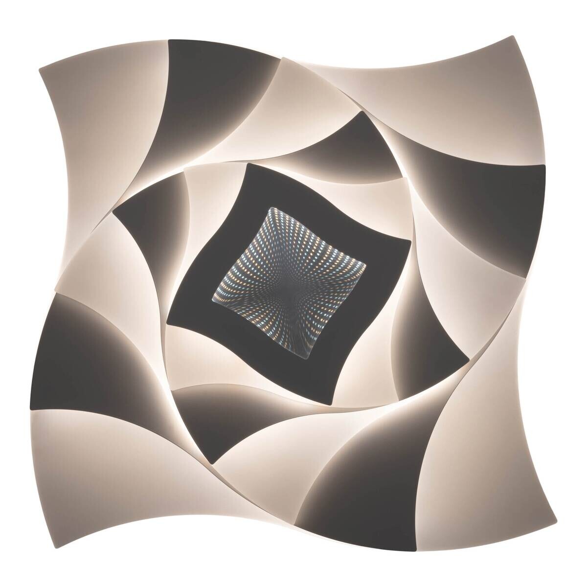 Näve Leuchten Deckenleuchte 1408477 Metall Kunststoff B/H/T: ca. 48x6x48 cm null 5 Brennstellen
