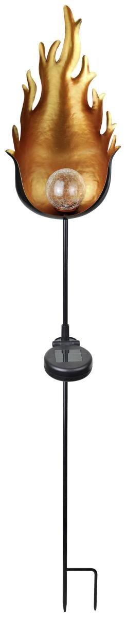 Solarleuchte 33472 rostfarbig Metall Glas H: ca. 94 cm