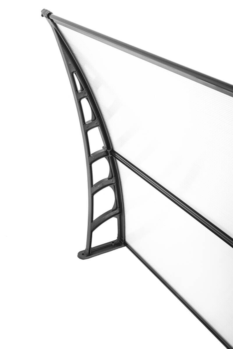 Brosplast Vordach transparent B/H/L: ca. 240x23x105 cm