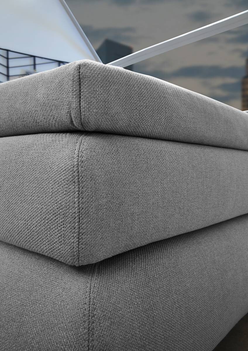 Boxspringbett grau Flachgewebe Liegefläche B/L: ca. 180x200 cm