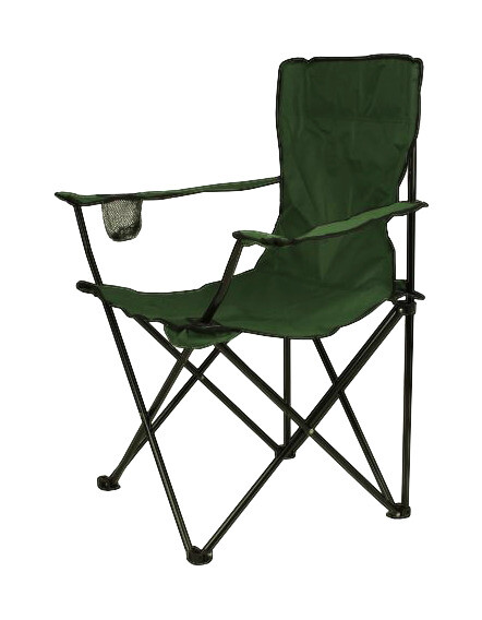 VCM Campingstuhl grün Stahlrohr B/H/L: ca. 50x85x85 cm