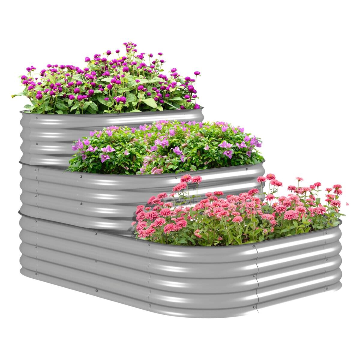 Outsunny Hochbeet silber Polypropylen B/H/L: ca. 109x158x82 cm