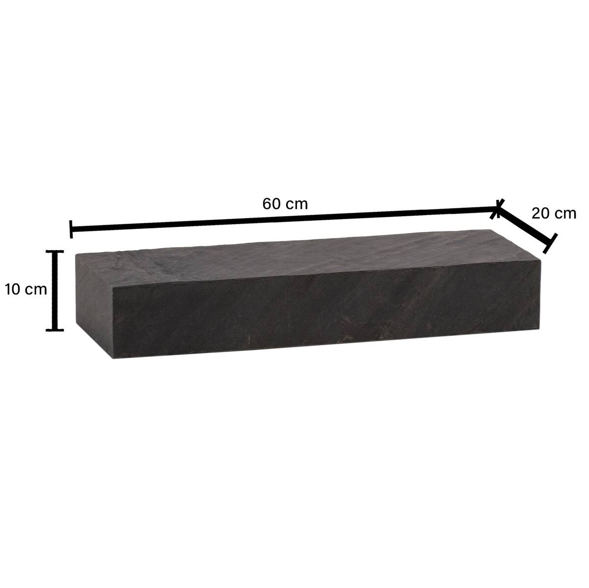 Wandregal grau B/H/T: ca. 60x10x20 cm