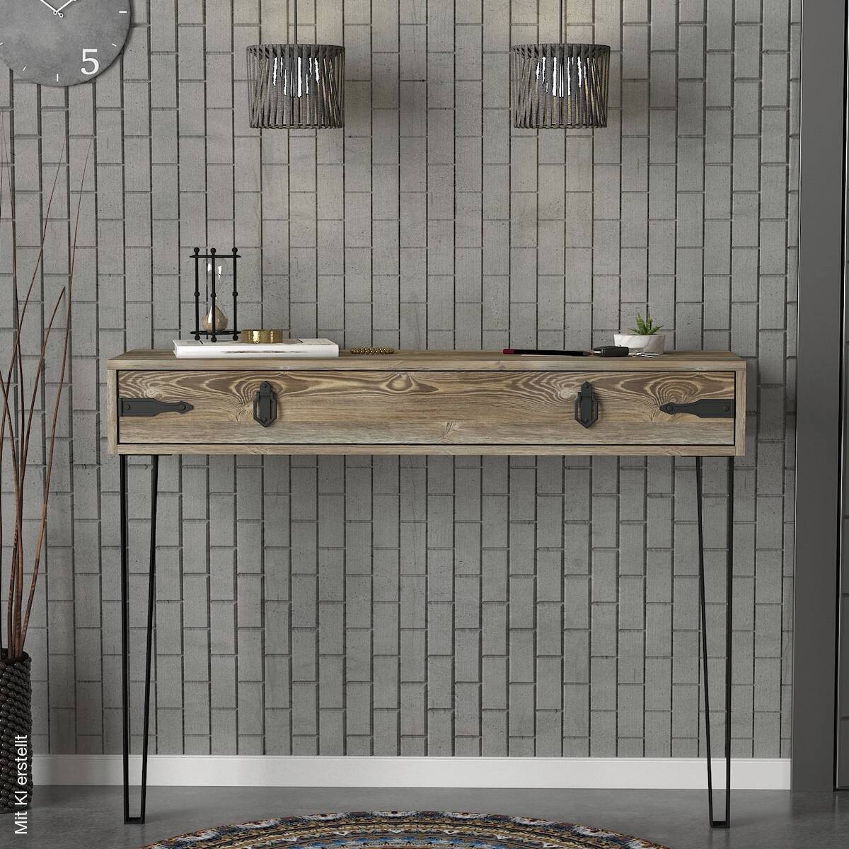 Konsolentisch Costa Eiche Nachbildung Spanplatte B/H/T: ca. 120x90x35 cm