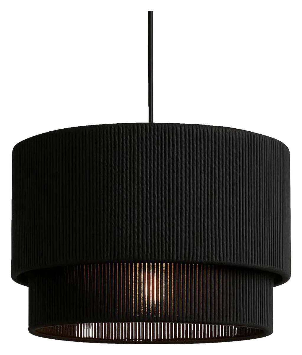 Opviq Pendelleuchte schwarz Kunststoff B/T/L: ca. 35x35x35 cm E27 1 Brennstellen