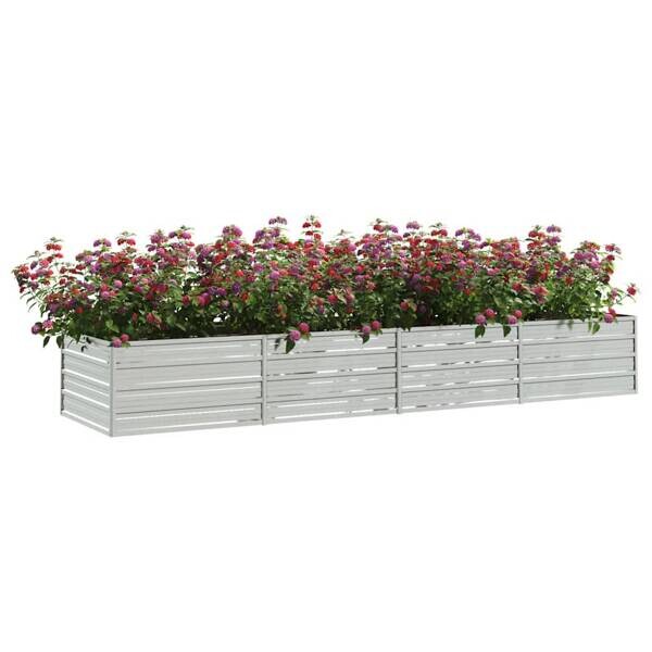 Garten-Hochbeet silber Stahl B/H/L: ca. 80x45x320 cm