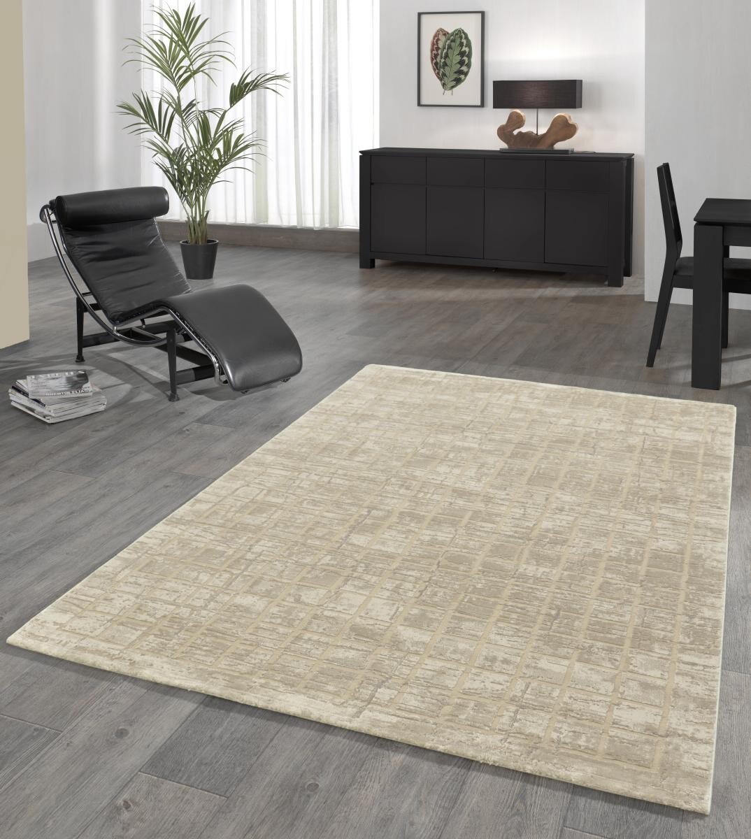 Merinos Webteppich Elite sand B/L: ca. 160x230 cm