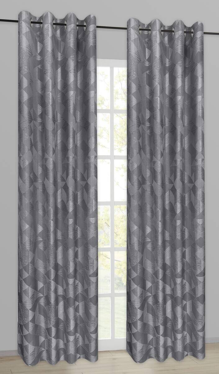 Ösenvorhang Chemnitz dunkelgrau B/L: ca. 140x245 cm