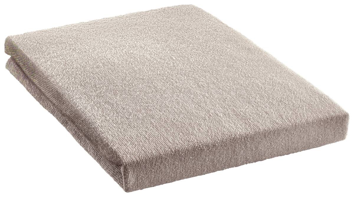 Sensation Spannbetttuch Frottee taupe 50% Baumwolle, 50% Polyester B/L: ca. 100x200 cm