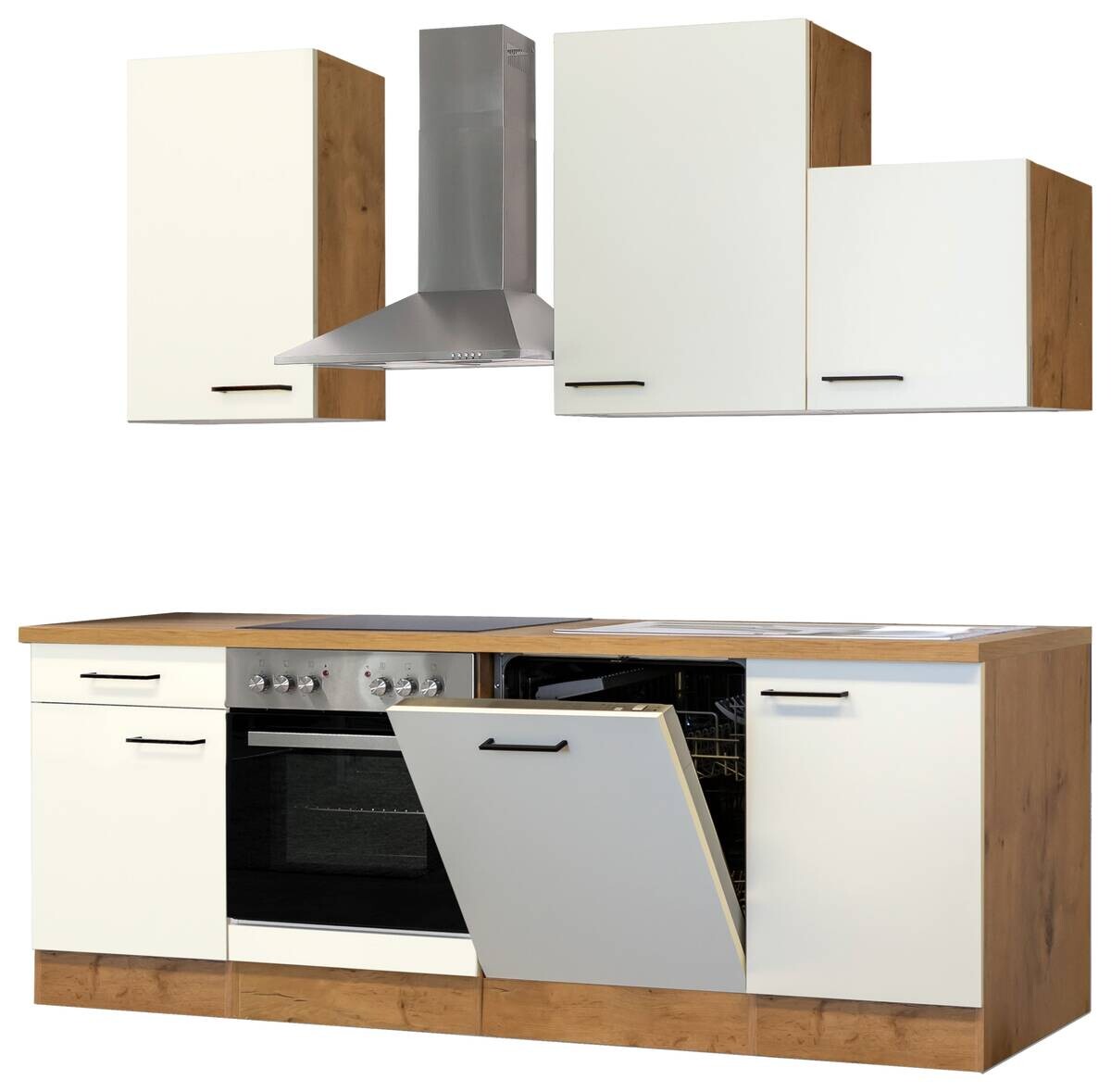 Küchenblock Avila Magnolie matt B/H/T: ca. 220x234x60 cm